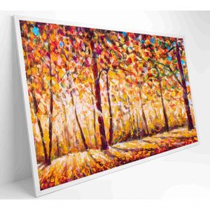 Quadro Floresta Ensolarada No Outono Medidas 120x80 Cm Impressão Tecido Canvas