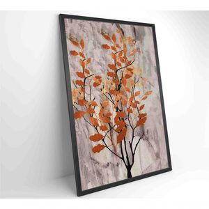 Quadro Pintura óleo Folhas No Outono Medidas 80x120 Cm Impressão Vidro Acrílico