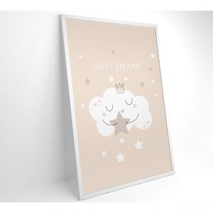 Quadro Infantil Nuvem Doces Sonhos Medidas 60x90 Cm Impressão Tecido Canvas