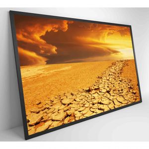 Quadro Por Do Sol No Deserto Medidas 120x80 Cm Impressão Adesivo Fotográfico