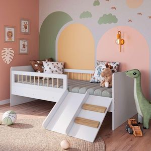 Cama Montessoriana Solteiro 135x193 Cor Branco Affetto Shop Jm