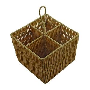 Porta Talher Quadrado Vertical Claro Com 4 Divisoes Mimo