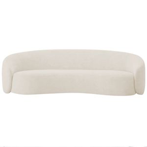 Kit Sofá 3 Lugares 180cm E 2 Poltronas Orgânica Luxo Recepção Amore Bouclé Bege