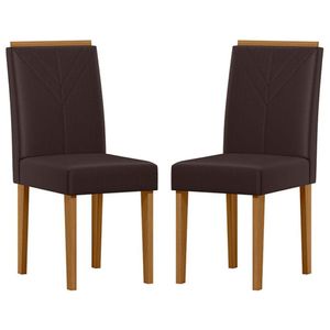 Cadeira Para Mesa De Jantar Amanda Kit 2 Peças Ype Veludo Café