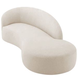 Divã Recamier Orgânico França 200cm Lado Direito Linho - Amarena Moveis Cor Cinza Escuro