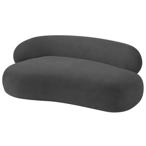 Divã Recamier Luxo Decorativo Canadá 180cm Lado Direito Linho - Amarena Móveis Cor Cinza Escuro