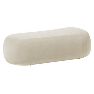 Puff Decorativo Itália 140cm Sala Escritorio Luxo Bouclé Bege