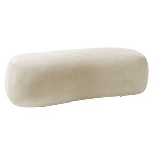 Puff Decorativo Itália 120cm Sala Escritorio Luxo Linho Cinza Escuro
