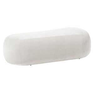 Puff Decorativo Itália 160cm Sala Escritorio Luxo Bouclé Branco