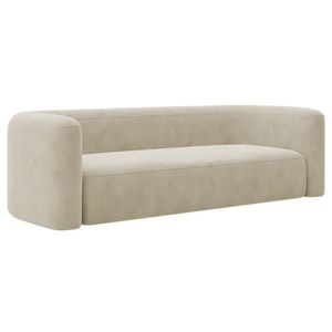 Sofá 2 Lugares 160cm Orgânico Luxo Recepção Melina Bouclé Cor Bege