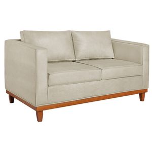 Sofa 2 Lugares Europa Bouclé - Amarena Móveis Cor Bege