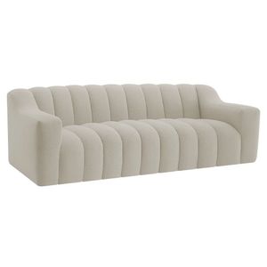 Sofá 2 Lugares Luxo Recepção Escritorio Sala Elegance 200cm Linho Cor Bege