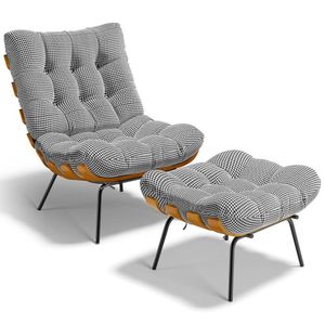 Poltrona Costela L02 Com Puff Pied Poule - Lyam Decor
