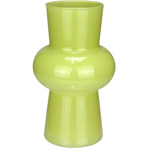 Vaso Decorativo Enfeite Casa Eclipse Home&co Leitoso Vidro 20x12x12cm Verde