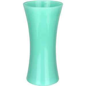 Vaso Decorativo Enfeite Casa Redondo Home&co Leitoso Vidro 25x12x12cm Verde