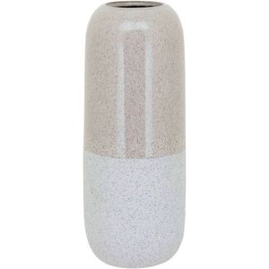 Vaso Decorativo Enfeite Casa Cerâmica 32x13x13cm Marfim