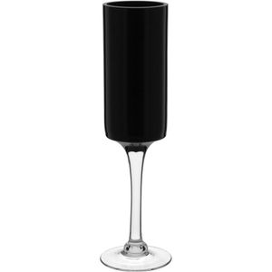 Vaso Decorativo Enfeite Casa Vidro 41x10x10cm Preto