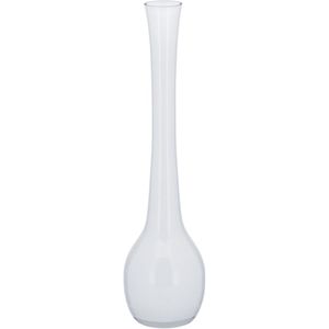 Vaso Decorativo Enfeite Casa Vidro 40x10x10cm Branco