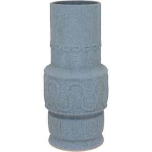 Vaso Decorativo Enfeite Casa Cerâmica 34x16x16cm Cinza