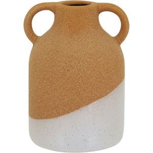 Vaso Decorativo Enfeite Casa Cerâmica 14x11x11cm Amarelo
