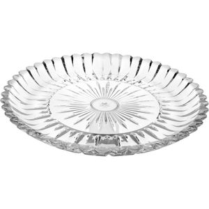 Prato Bolo Boleira Redondo Home&co Vidro 2x30x30cm Transparente