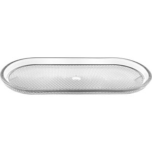 Prato Bandeja Para Servir Home&co Oval Vidro 3x34x16cm Transparente