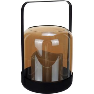 Castiçal Decorativo Porta Vela Home&co Metal 19x12x12cm âmbar