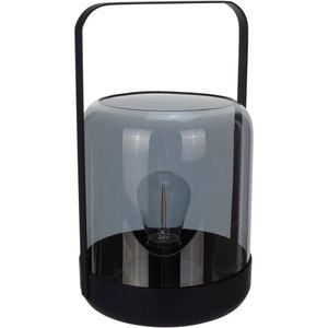 Castiçal Porta Vela Decorativo Home&co Metal 19x12x12cm Fume