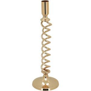 Castiçal Porta Vela Metal 29x8x8cm Dourado