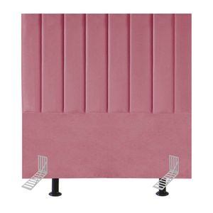 Cabeceira Estofada De Cama Solteiro Box 100 Cm Luísa Suede E Frame rosa