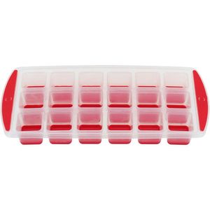 Forma De Gelo Plástico 3x13x27cm Vermelho