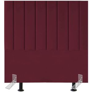 Cabeceira Estofada De Cama Solteiro Box 100 Cm Maya Suede E Frame bordô