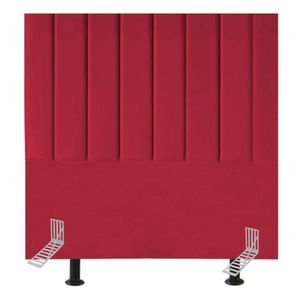 Cabeceira Estofada De Cama Solteiro Box 100 Cm Sara Suede E Frame vermelho