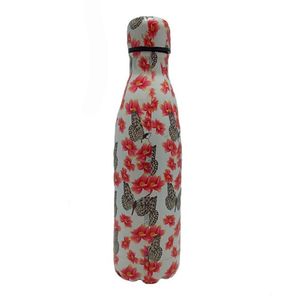 Garrafa De água Em Alumínio 500ml Flor Borboleta 695854 - Kit