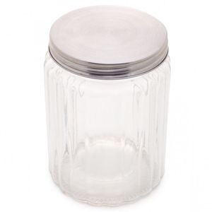 Pote Porta Tempero De Vidro Tampa De Inox 500 Ml - Lyor