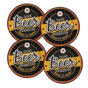 Jogo 4 Pratos Sobremesa Cerâmica Alleanza Beer Cerveja Happy Hourpreto 2ª Linha