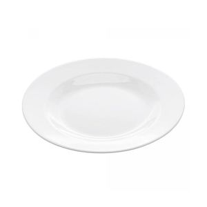Jogo 10 Pratos Sobremesa Melamina Basic Branco Lyor 18cm