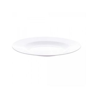 Jogo 4 Pratos Raso De Melamina Basic Branco 25cm Lyor