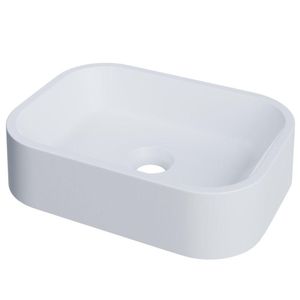 Cuba De Apoio Retangular Para Banheiro Lavabo C01 Br37w Branca Matte Fosca - Lyam