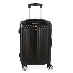 Mala De Bordo Pequena Em Abs Swiss Go Londres Cadeado Integrado Rodas Giro 360º Preto P