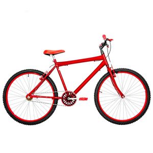 Bicicleta Masculina Aro 26 Mtb Alumínio Colorido Cor Vermelha