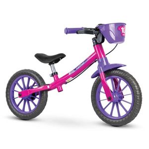 Bicicleta Aro 12 Balance Sem Pedal Rosa/violeta