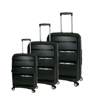 Conjunto de Malas de Viagem Expansível em Polipropileno Samsonite Spin Air 3 Peças P/M/G TSA - Preto