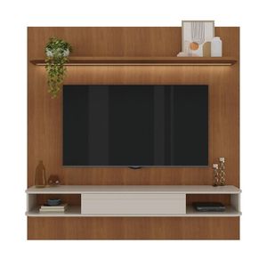 Painel Para Tv Até 75" Belluno Cinamomo/off White Artely Cinamomo/off White