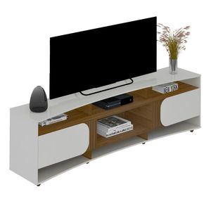 Rack Para Tv Até 86" Elegance Off White/pinho Artely Off White/pinho