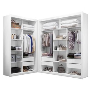 Closet Modulado 6 Gavetas Branco Amoudi Móveis Branco