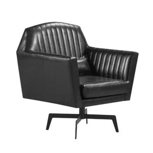 Poltrona Agar Couríssimo Base Metal Cor Preto