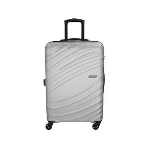 Mala Média Abs American Tourister Tesa By Samsonite Cadeado Integrado Rodas 360 Prata M