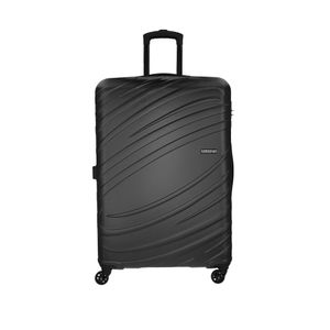 Mala Grande Em Abs American Tourister Tesa Cadeado Integrado Rodas 360º Preto G