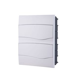 Quadro De Distribuição De Embutir 24 Din Ou 16 Nema Tramontina Com Porta Branca